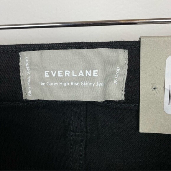 Everlane Curvy Authentic Stretch High Rise Skinny Jeans Black Size 25 NWT - Picture 10 of 11